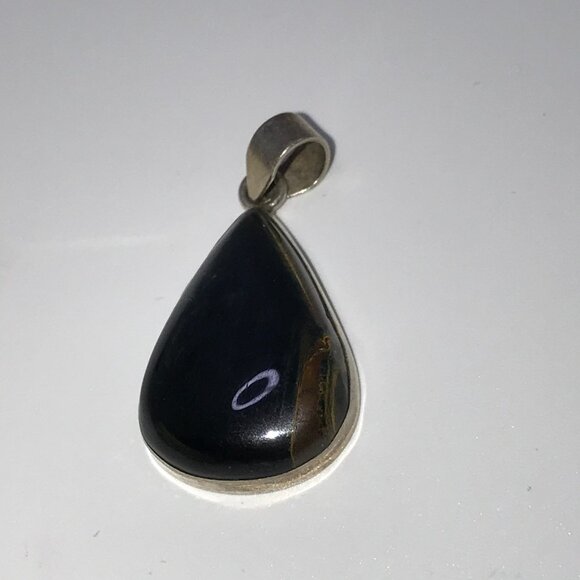 Tigerseye Teardrop Pendant, in Silver - Picture 3 of 8